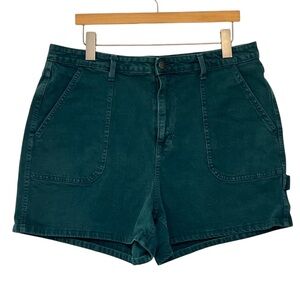 Universal Thread Highest Rise Midi Jean Shorts Dark Teal Green Women’s 16 / 33